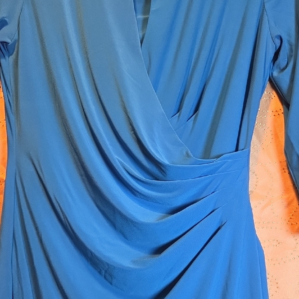 LAUREN,RALPH LAUREN Vibrant Blue Long Sleeve Dress Sz 4. - Picture 4 of 6